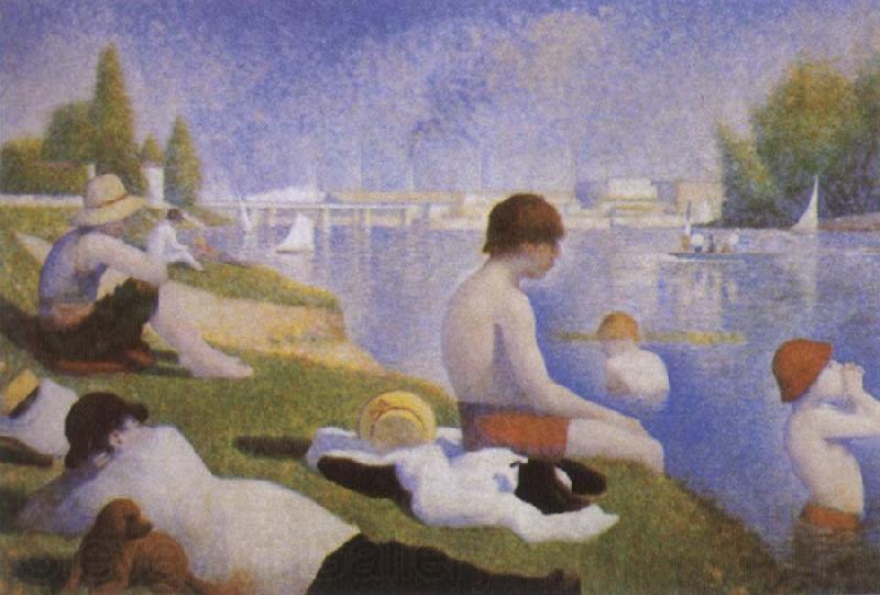 Georges Seurat Bathers at Asnieres Spain oil painting art